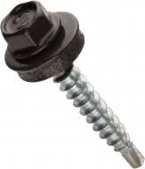 Саморіз з пресшайбою 4,8х35 (8019-темно-коричневий)