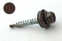 Саморіз з пресшайбою 4,8х35 (8017-коричневий)