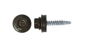 Саморіз з пресшайбою 4,8х19 (8019-темно-коричневий)